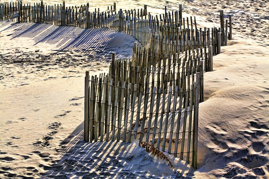 Beach Photograph - Picket Fences II by Chuck Kuhn