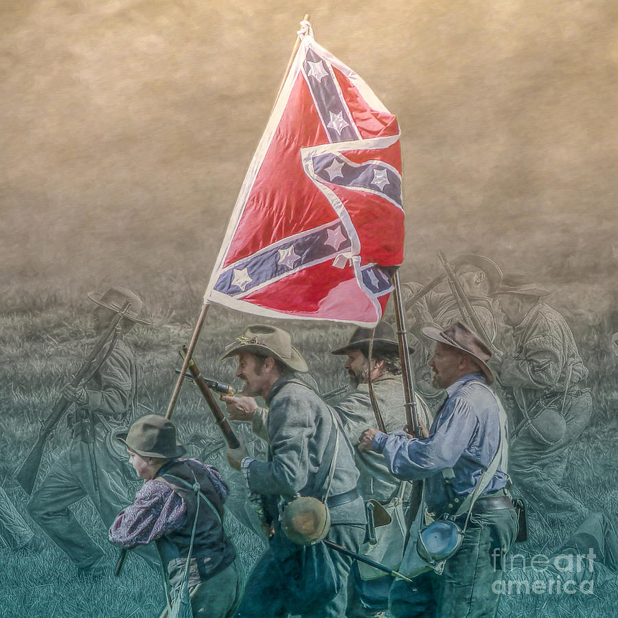 Picketts Charge at Gettysburg Digital Art by Randy Steele