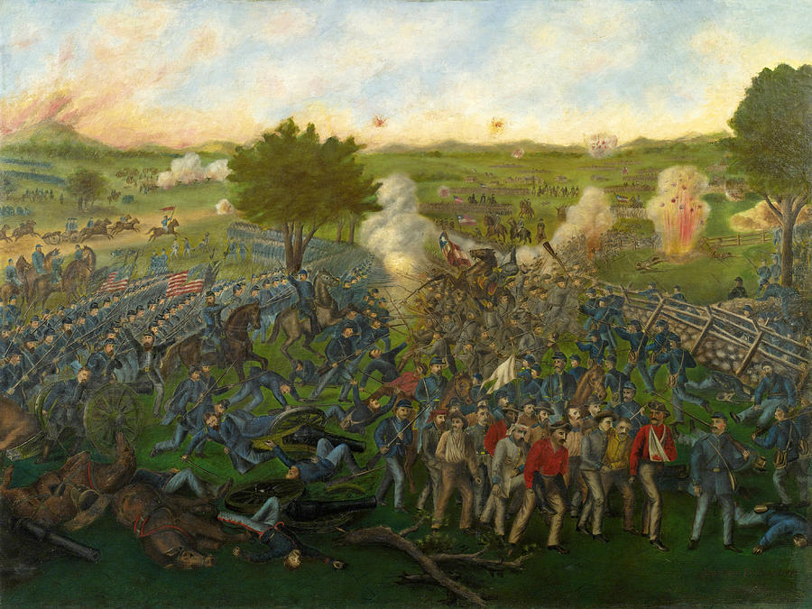 Picketts Charge, Battle of Gettysburg Painting by American School