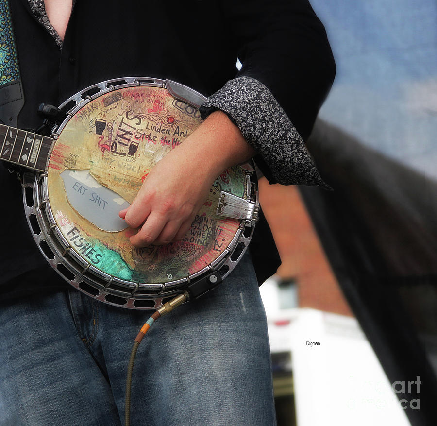 Banjo Photograph - Pickin Graffiti by Steven Digman Banjo Photograph - Pickin Graffiti by Steven Digman