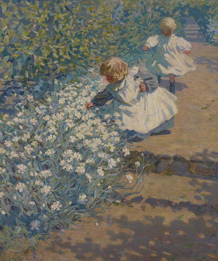 Picking Flowers Painting by Helen McNicoll