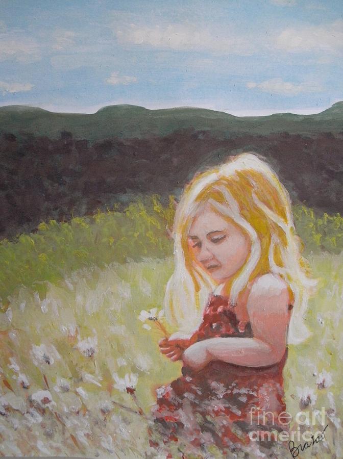 Picking flowers in the garden of innocence Painting by Anna Brazao - Pixels