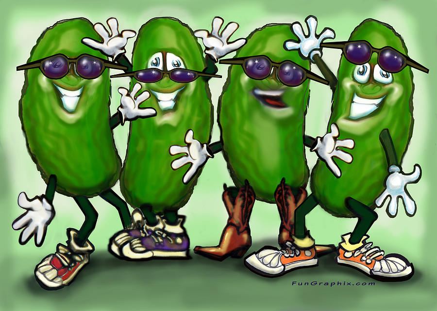 Pickle Party Digital Art by Kevin Middleton