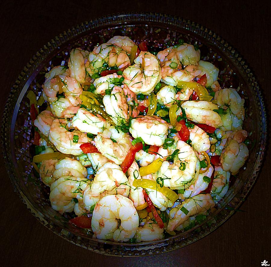 Pickled Shrimp with Bell Peppers Photograph by Lauries Intuitive
