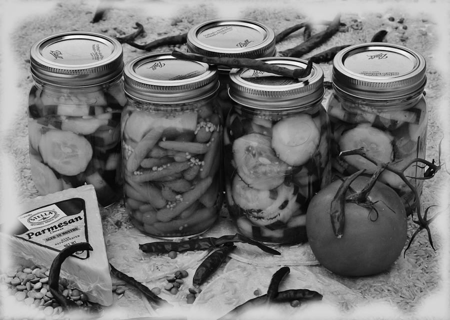 Pickled Still Life - Black and White Photograph by Lori Kingston