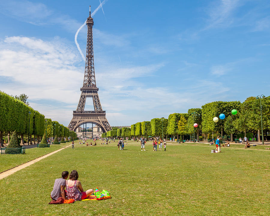 Picnic at the Eiffel tower Photograph by Anders Rosqvist - Fine Art America