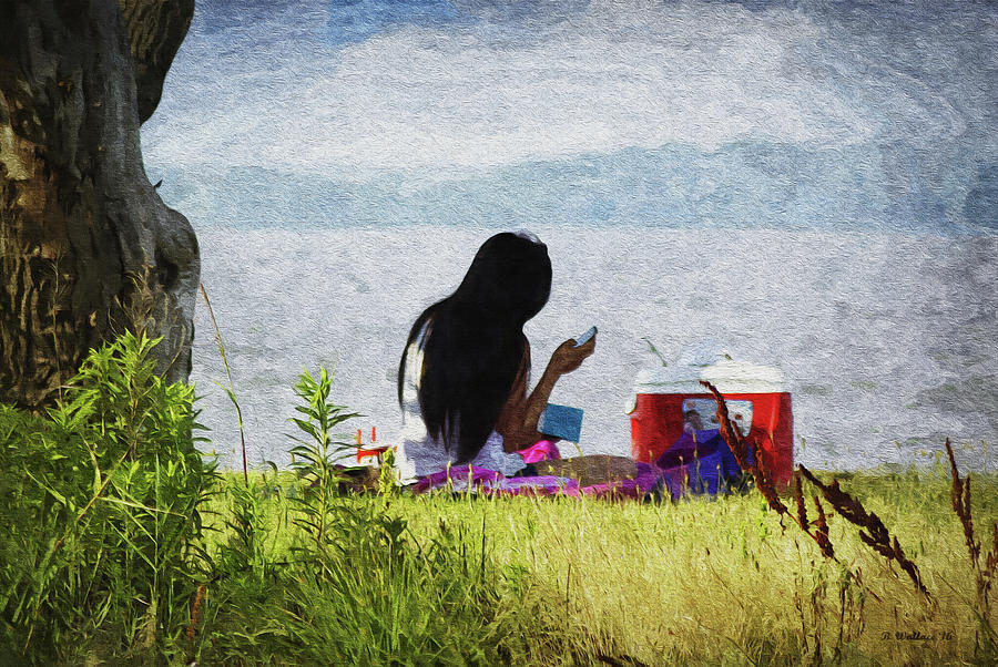 Picnic On The Bay - Paint FX Photograph by Brian Wallace