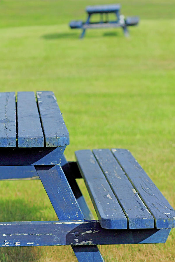 Picnic Photograph - Picnic Tables by Brian Pflanz Picnic Photograph - Picnic Tables by Brian Pflanz