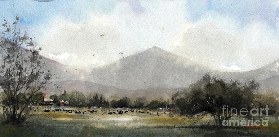 Pico Azul Ranch Painting by Tim Oliver