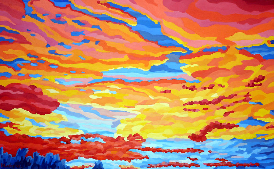 Pictoral Sunrise Painting by Blaine Filthaut