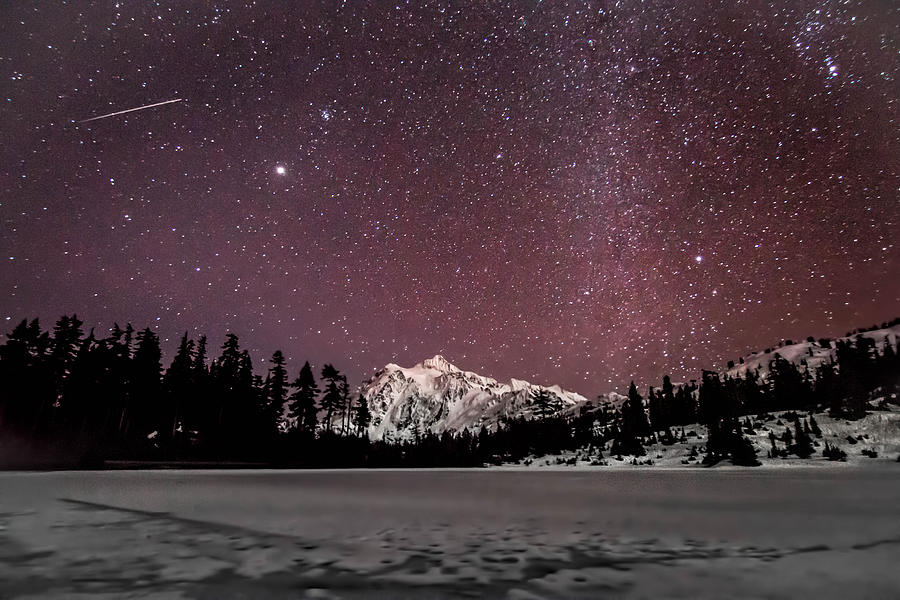 Picture Lake at Midnight Photograph by Ryan McGinnis