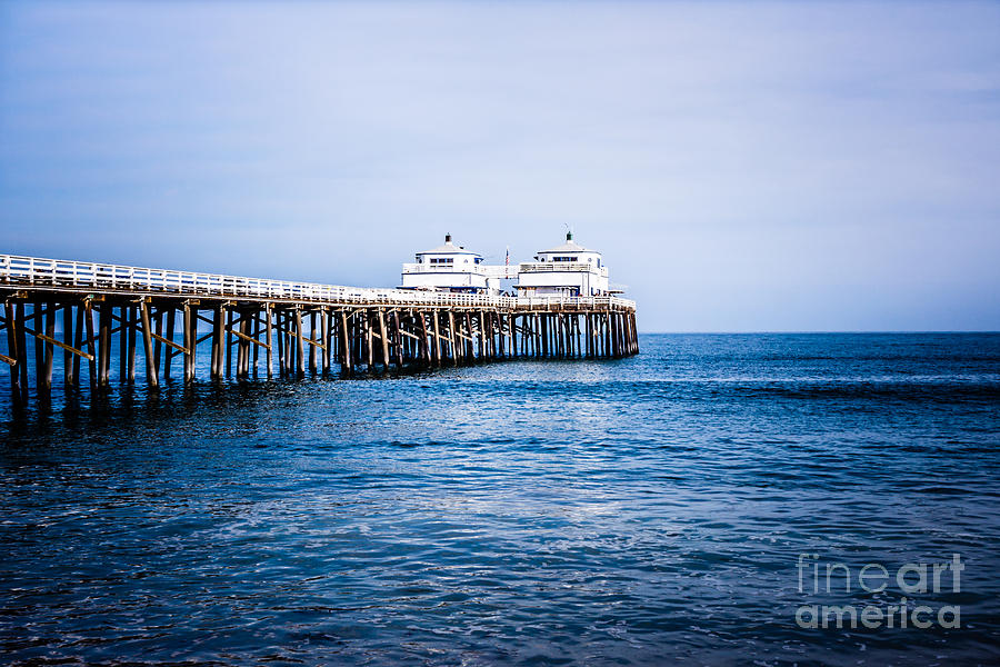 Los Angeles Photograph - Picture of Malibu Pier in Southern California by Paul Velgos