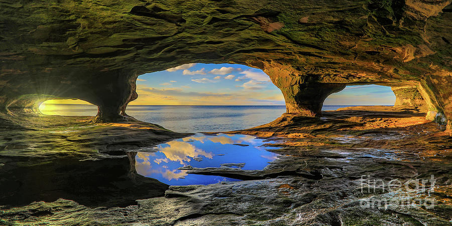 Pictured Rocks Cave -1825 Photograph by Norris Seward
