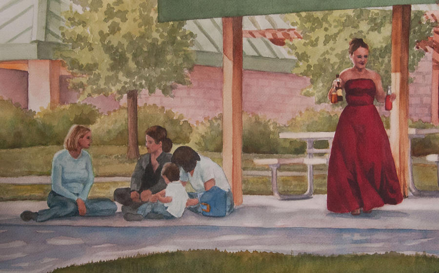 Pictures in the Park Painting by Heidi E Nelson
