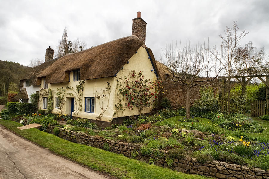 Picturesque Dunster cottage Photograph by Shirley Mitchell