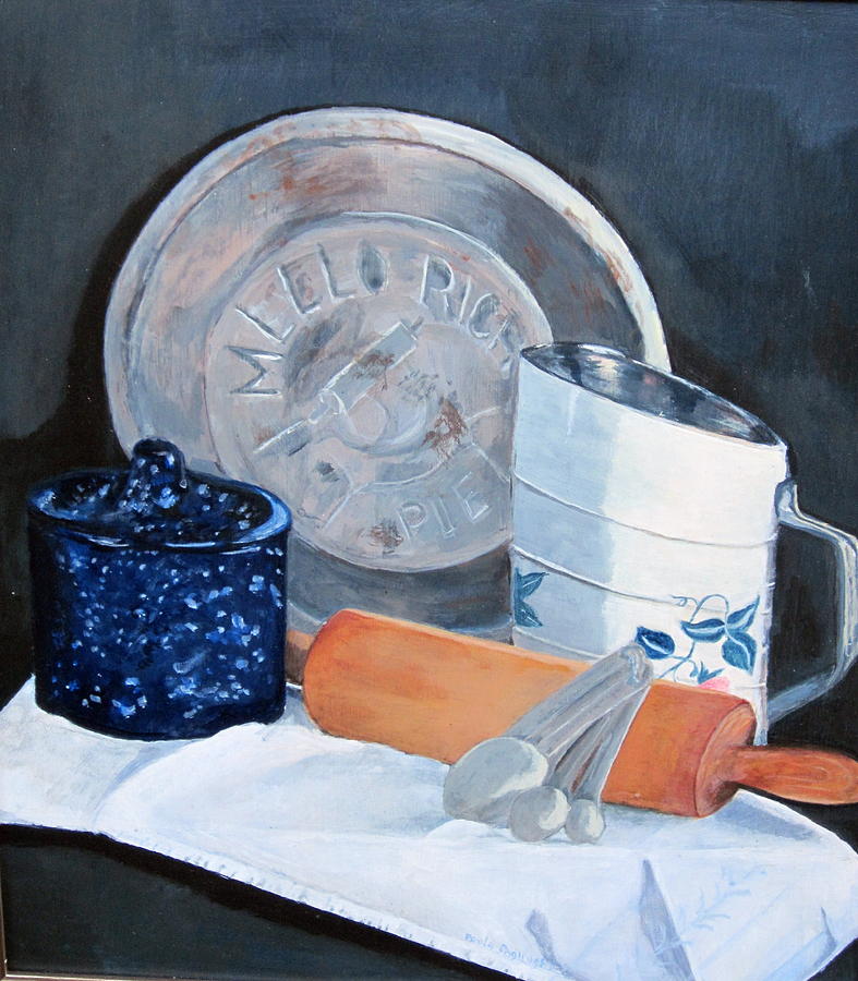 Pie Baking Painting by Paula Pagliughi