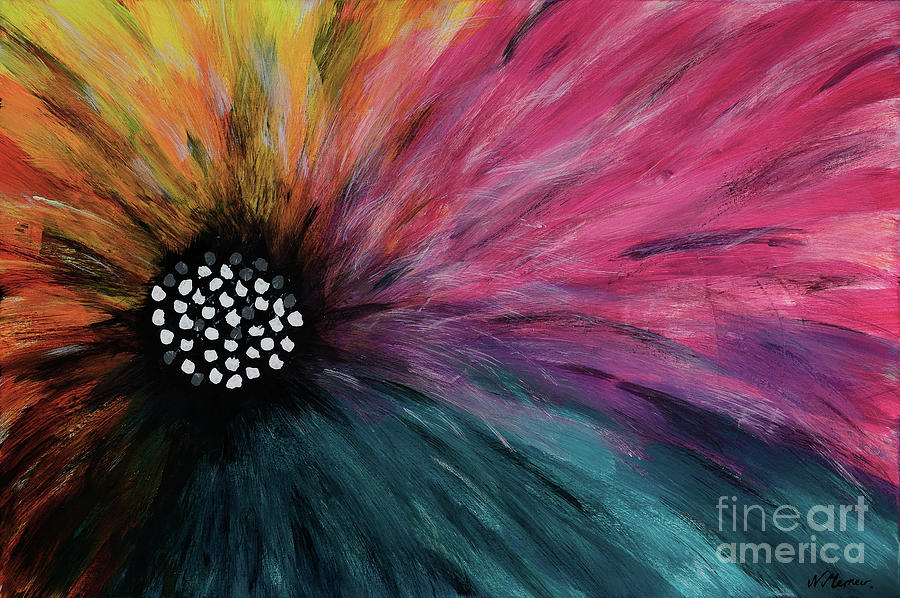 Piebald Flower by Nikki Menner Painting by Kaye Menner