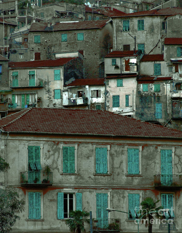 Pieces of Italy - Green Photograph by Karen Lewis
