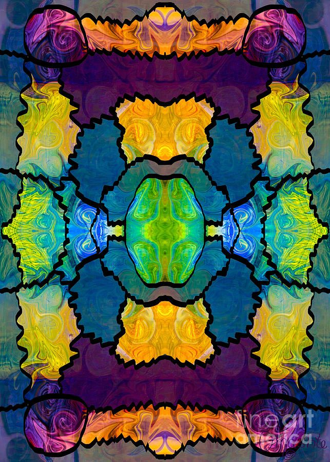 Abstract Digital Art - Pieces Of The Puzzle Organic Bliss Designs by Omaste Witkowski