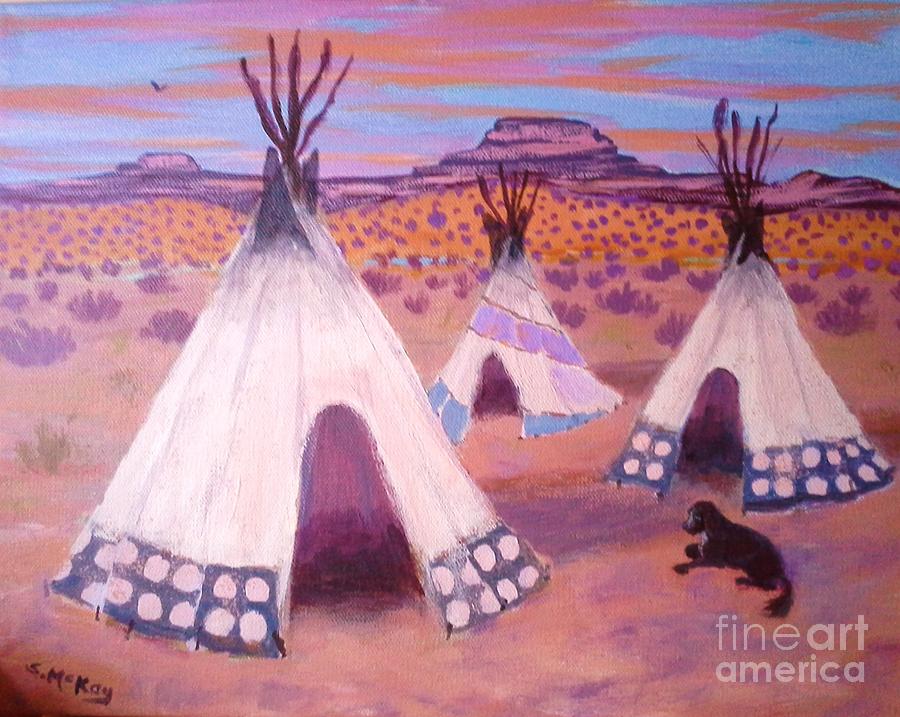 Piegan Indian Tipis by Suzanne McKay Piegan Indian Tipis by Suzanne McKay