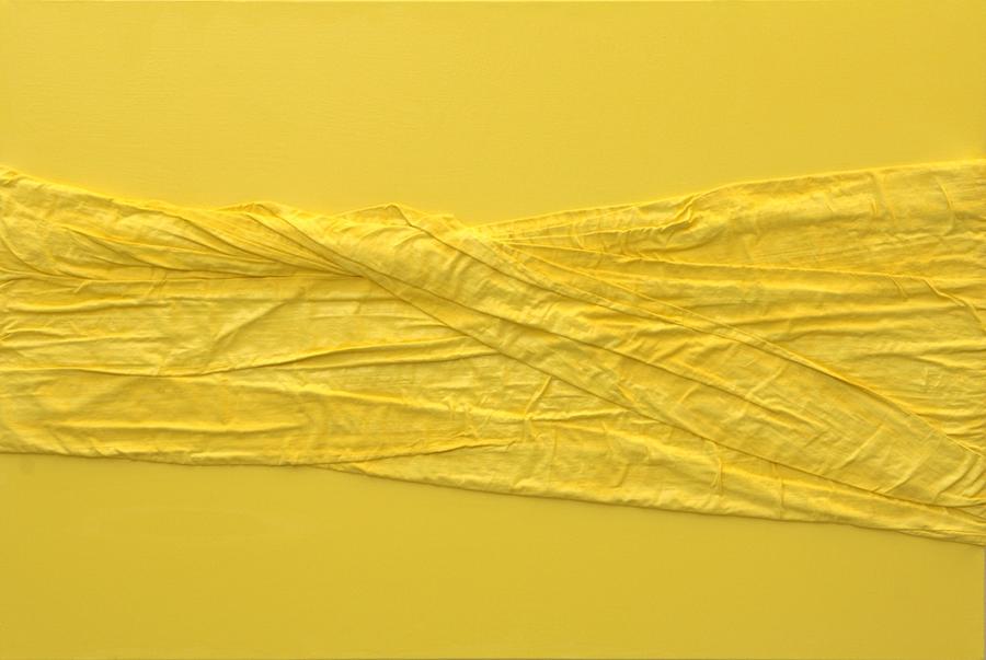Piegature in giallo Painting by Elio Scuderi