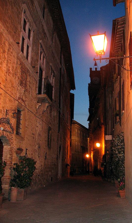 Pienza at Night Photograph by Diane Height