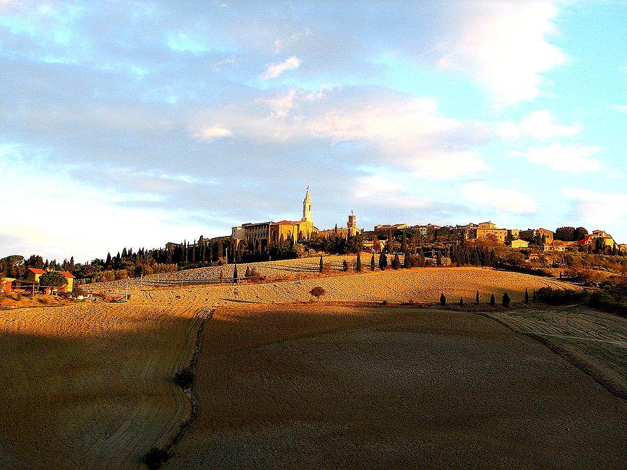 Pienza on the Hill Photograph by Diane Height