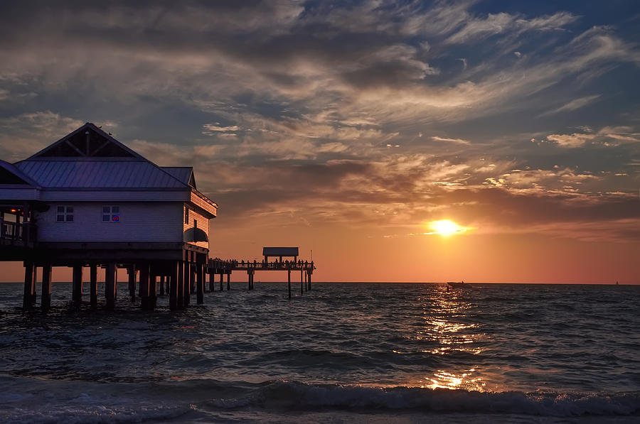 Pier 60 Clearwater Florida at Sunset Photograph by Bill Cannon