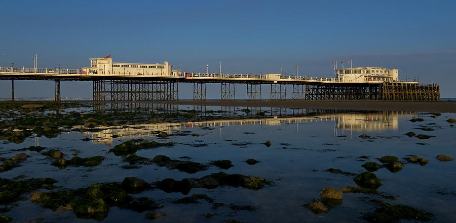 Pier and Sky Reflection Photograph by John Topman