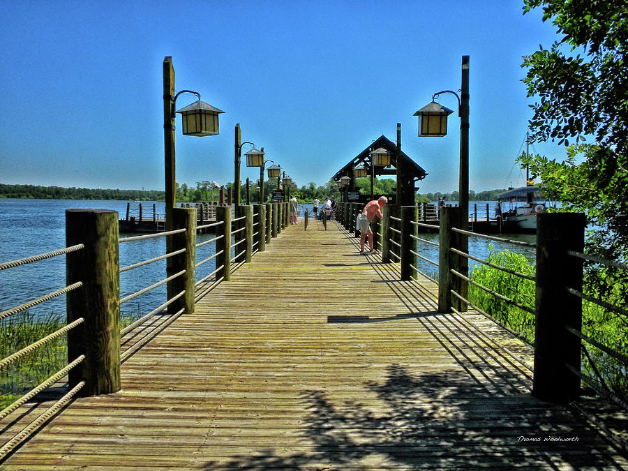 Castle Photograph - Pier at Fort Wilderness PM by Thomas Woolworth