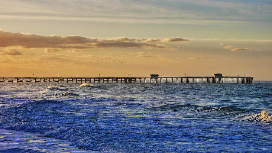 Beach Photograph - Pier at Sunrise by Richard Cheski