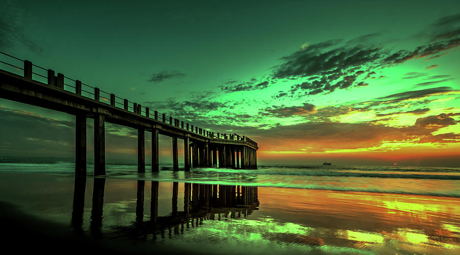 Pier At Sunrise - South Africa Photograph by Mountain Dreams