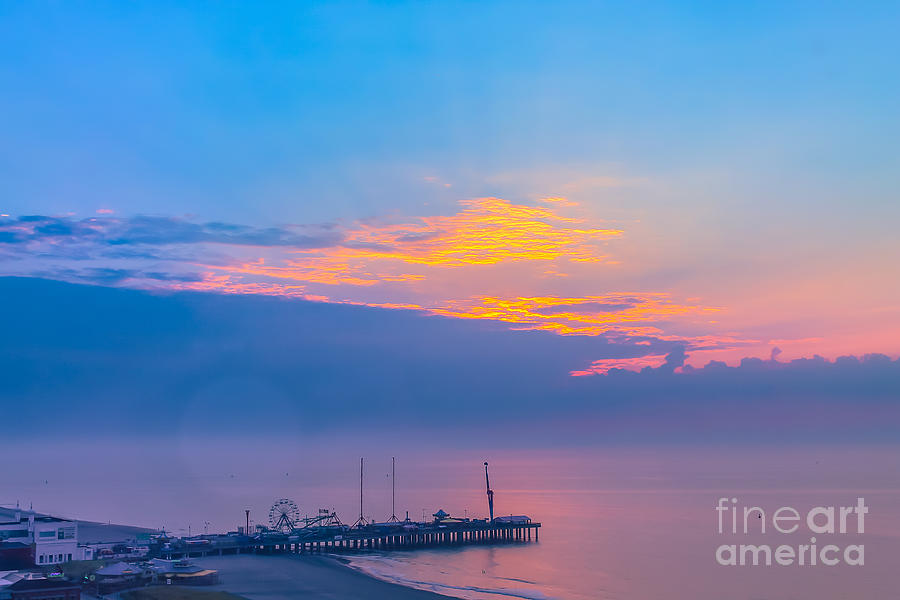 Sunset Photograph - Pier before sunrise by Claudia M Photography