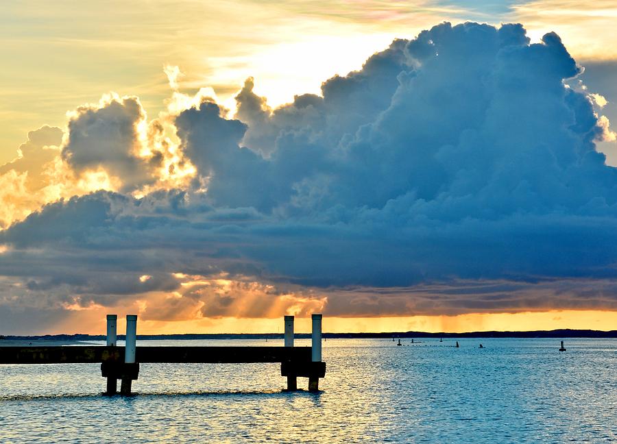 Pier During Sunset At Grace Bay Photograph