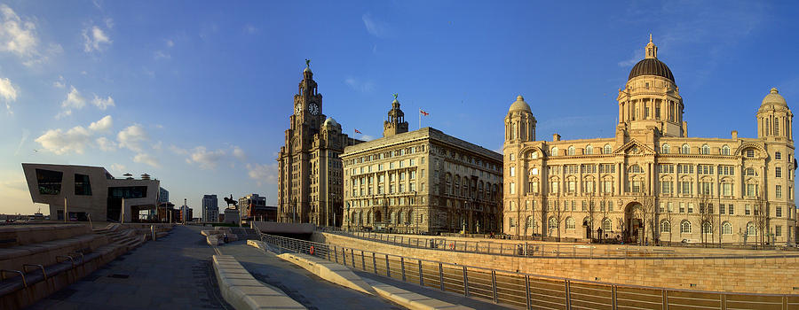 Pier Head Liverpool Panorama 3 Photograph by Steve Kearns