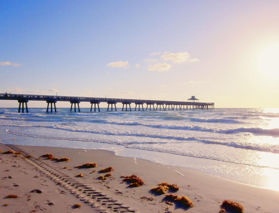 Pier in the Sun - Florida Photograph by MTBobbins Photography