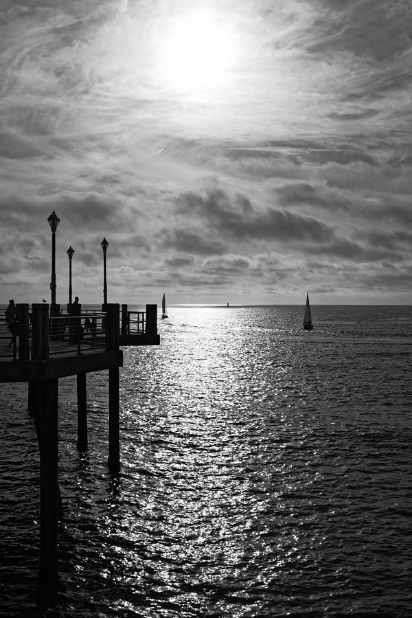 Pier into the Sun Photograph by Michael Hope