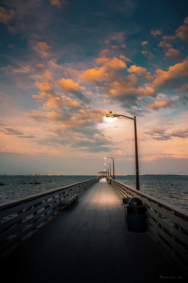 Summer Photograph - Pier Lights by Marvin Spates