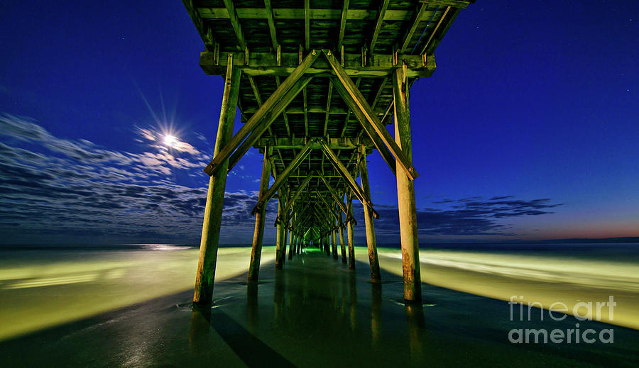Pier Moonrise Photograph by DJA Images