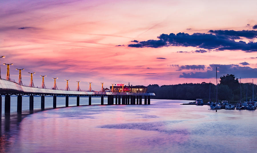 Pier on sunset Photograph by Dmytro Korol