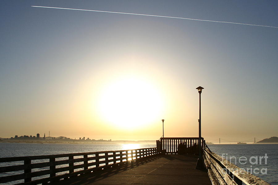Pier overlooking San Francisco Photograph by Wingsdomain Art and Photography