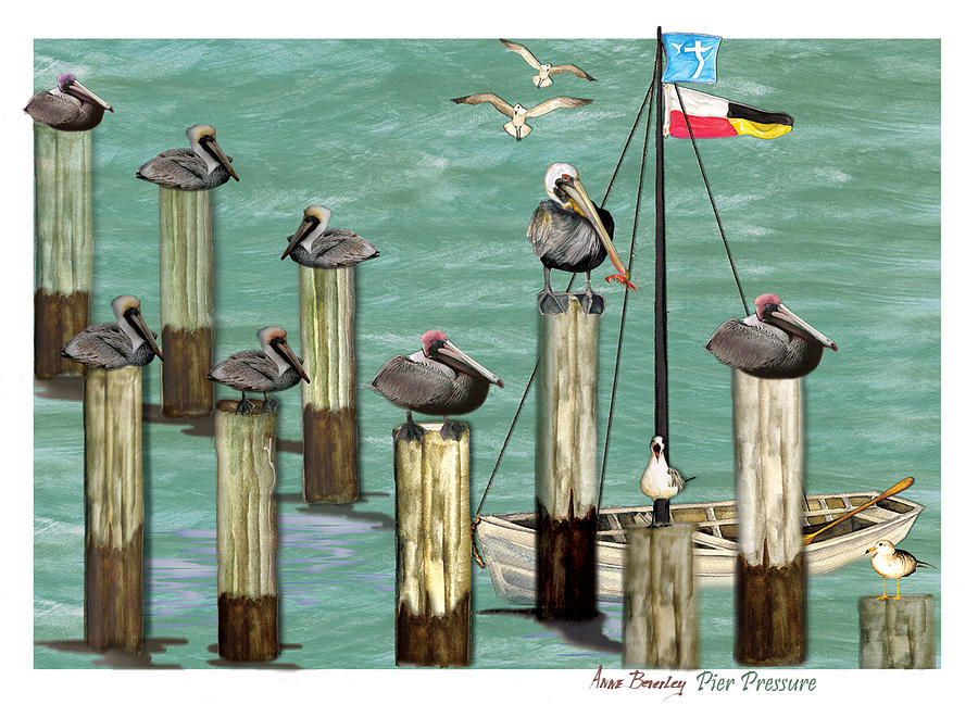 Pier Pressure Painting by Anne Beverley-Stamps