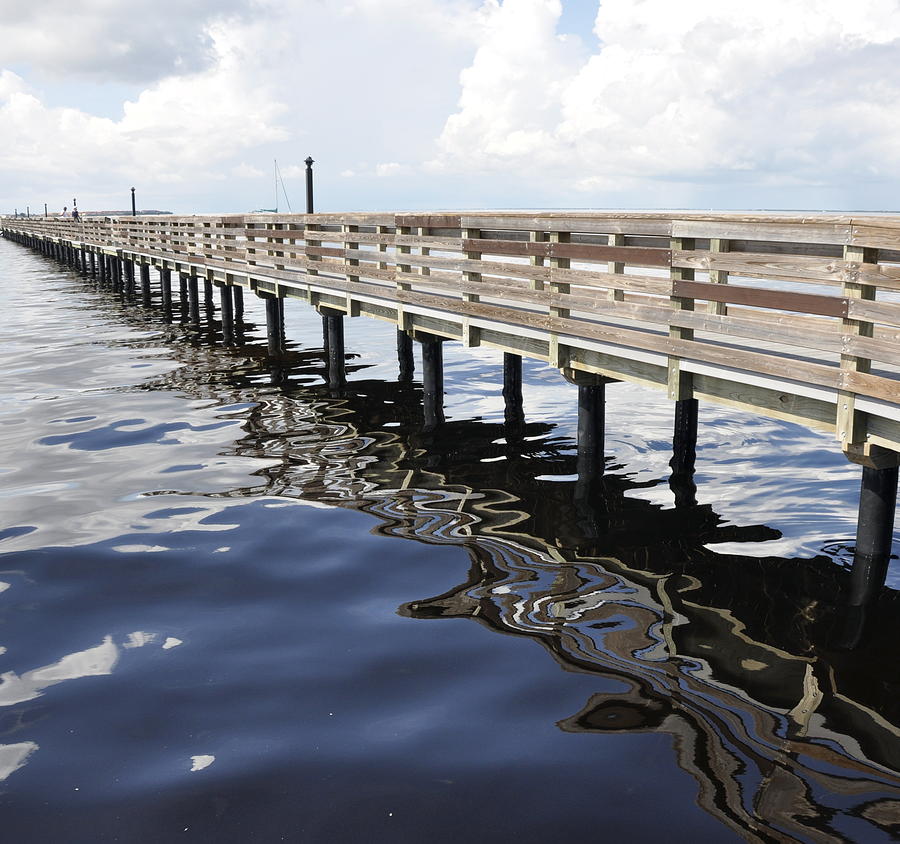 Pier Reflections Photograph by Sandy Poore