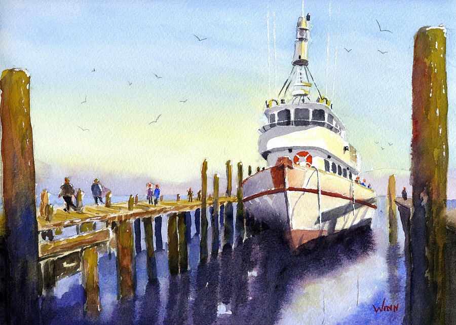 Pier Side Painting by Brett Winn