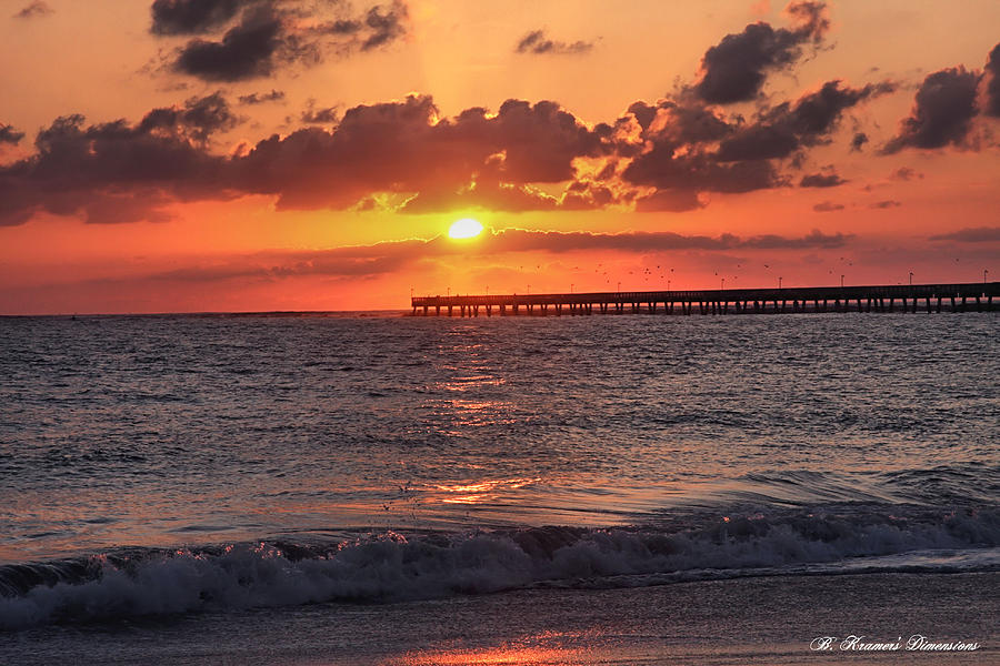 Pier Sunrise Photograph by Barbara A Kramer - Fine Art America