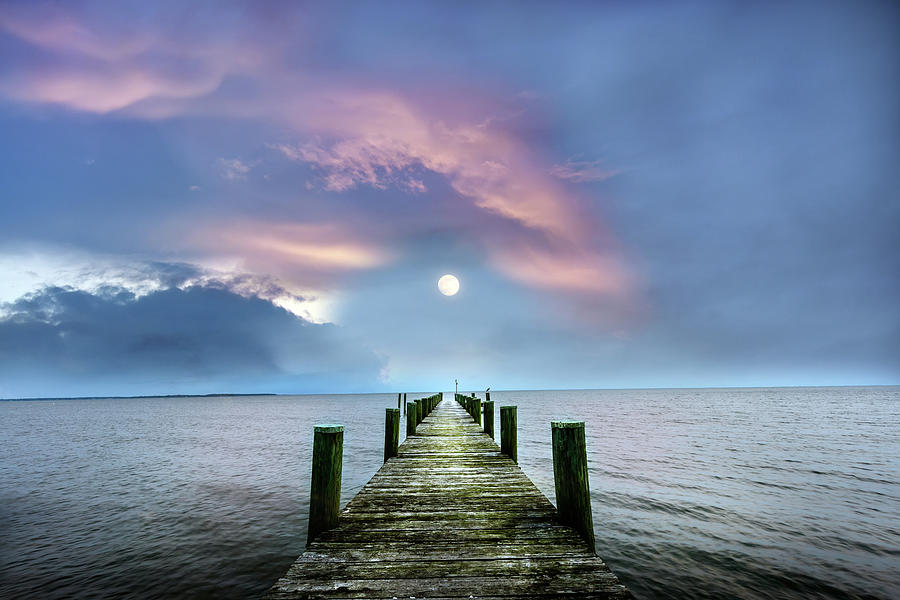 Pier to the Moon Photograph by Patrick Wolf