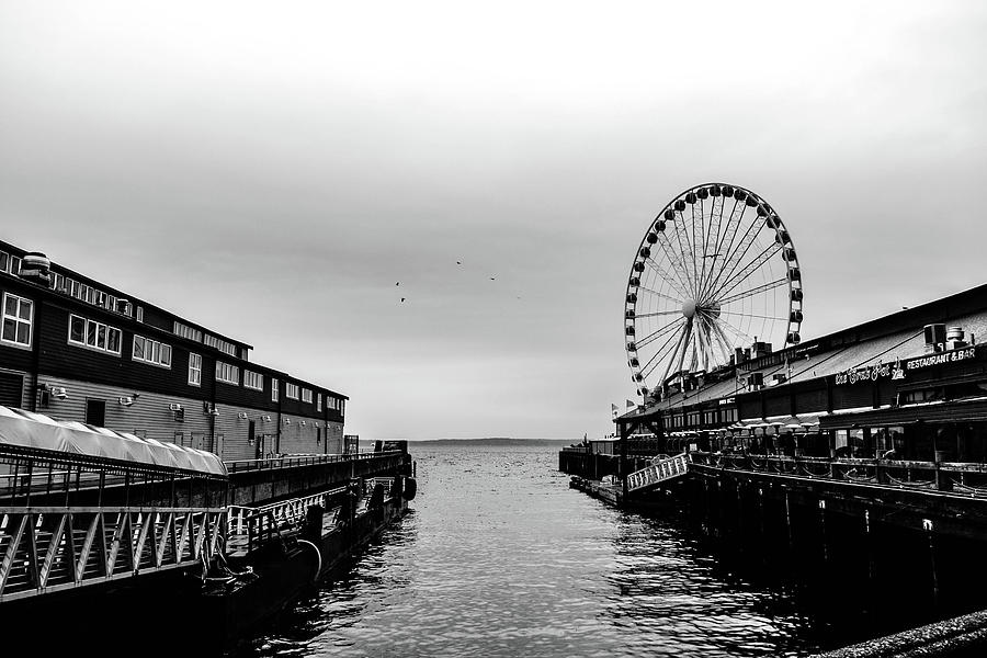 Seattle Photograph - Pierless  by D Justin Johns