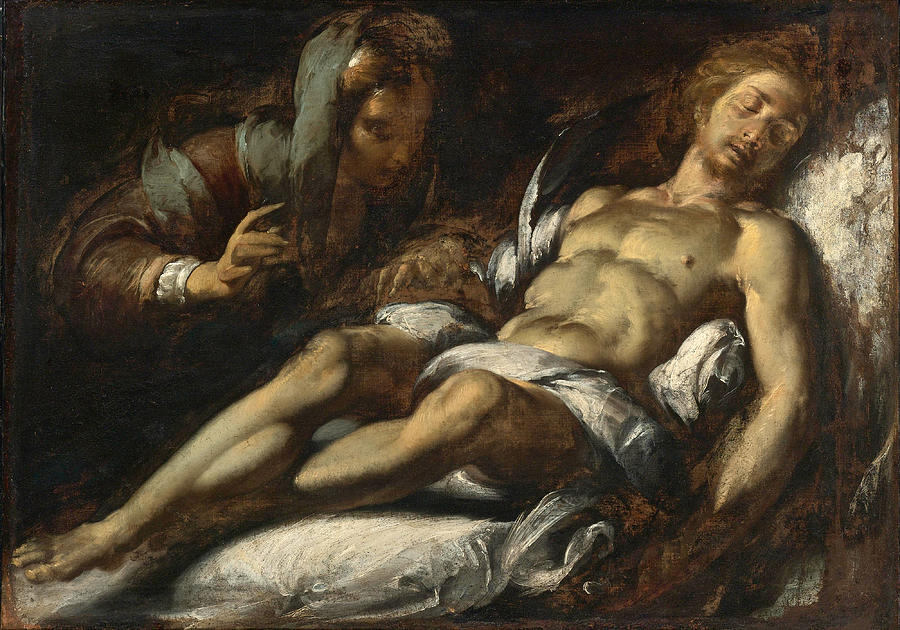 Pieta Painting by Bernardo Strozzi