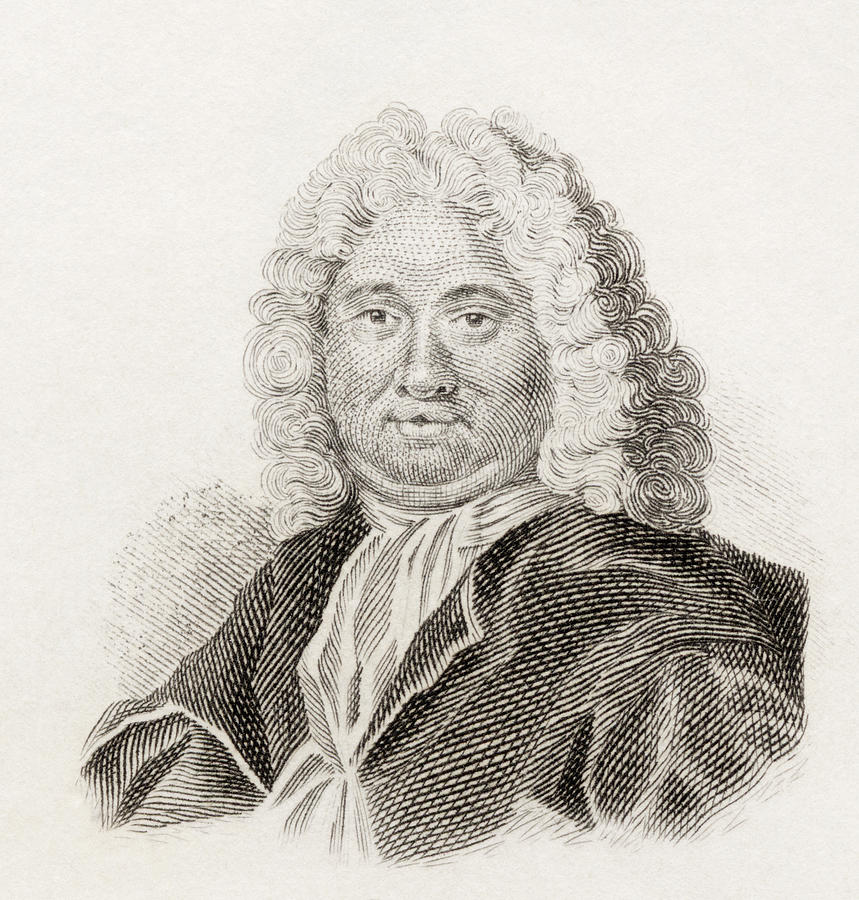 Portrait Drawing - Pieter Burman The Elder, 1668 To 1741 by Vintage Design Pics
