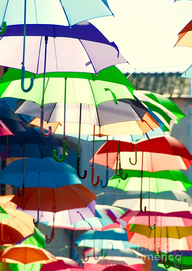 Pietrasanta Floating Umbrella Festival Photograph by Csilla Florida
